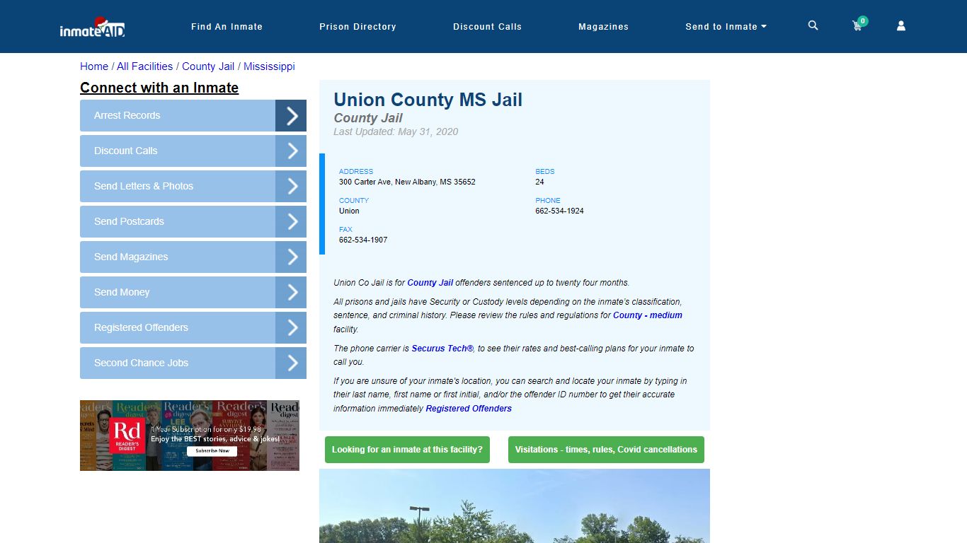Union County MS Jail - Inmate Locator - New Albany, MS
